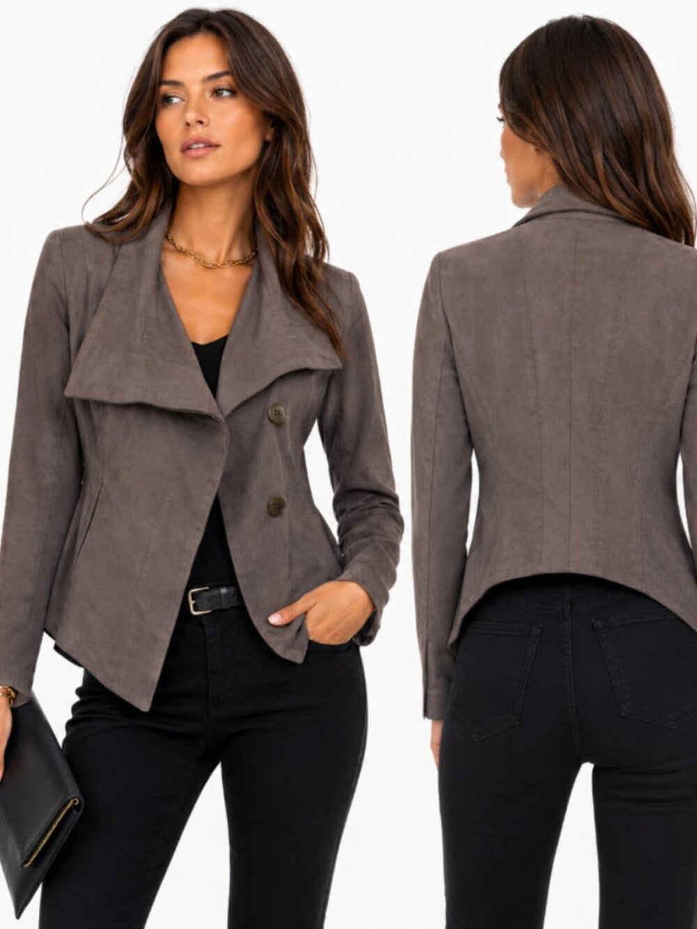 BCBGMaxAzria Charcoal Women's Blazer